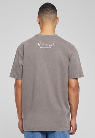 T-Shirt 'Love Yourself First' Merchcode en gris : devant