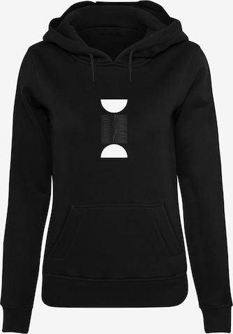 Merchcode Sweatshirt 'Abstract Lines' in Zwart: voorkant