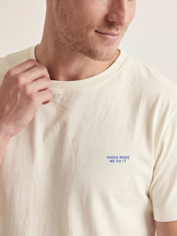 Antargo Shirt 'Embroidery T-Shirt' in Beige