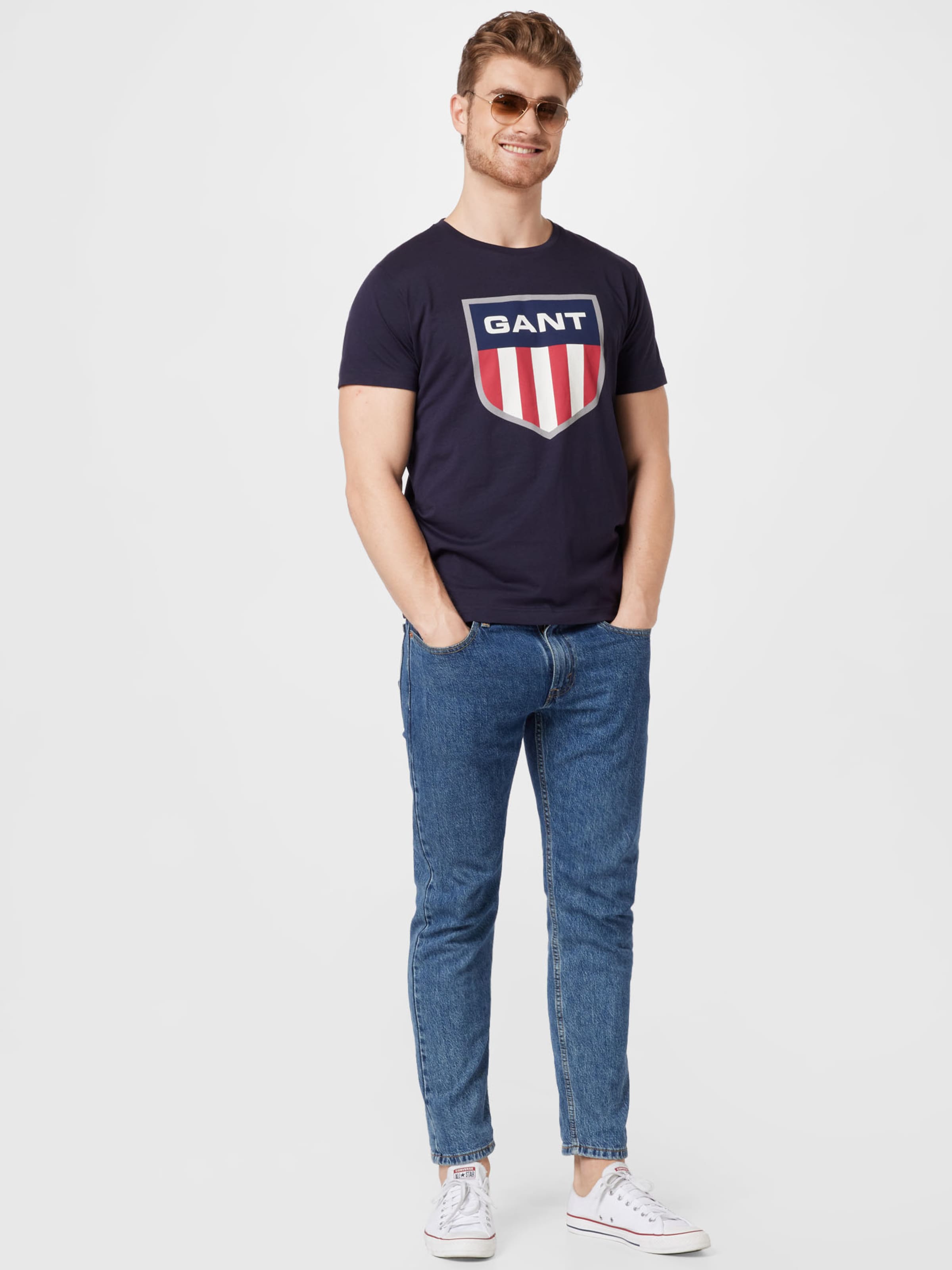 Homme T-Shirt GANT en Marine 