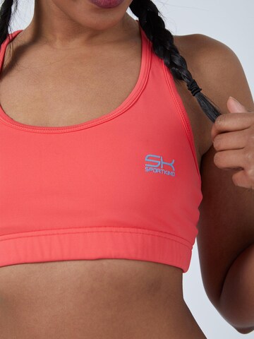 SPORTKIND Bustier Sport bh 'Wide Straps' in Oranje