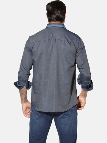 Jan Vanderstorm Comfort fit Overhemd 'Jorland' in Blauw