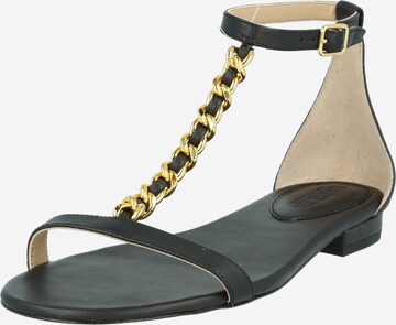 Lauren Ralph Lauren Sandalen met riem 'ELISE' in Zwart: voorkant