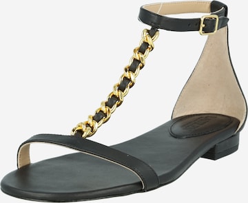 Sandale cu baretă 'ELISE' de la Lauren Ralph Lauren pe negru: față