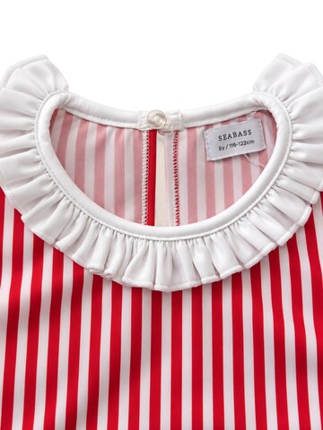 SEABASS High neck Bikini 'Girls Swim Set Ruffle' in Roze