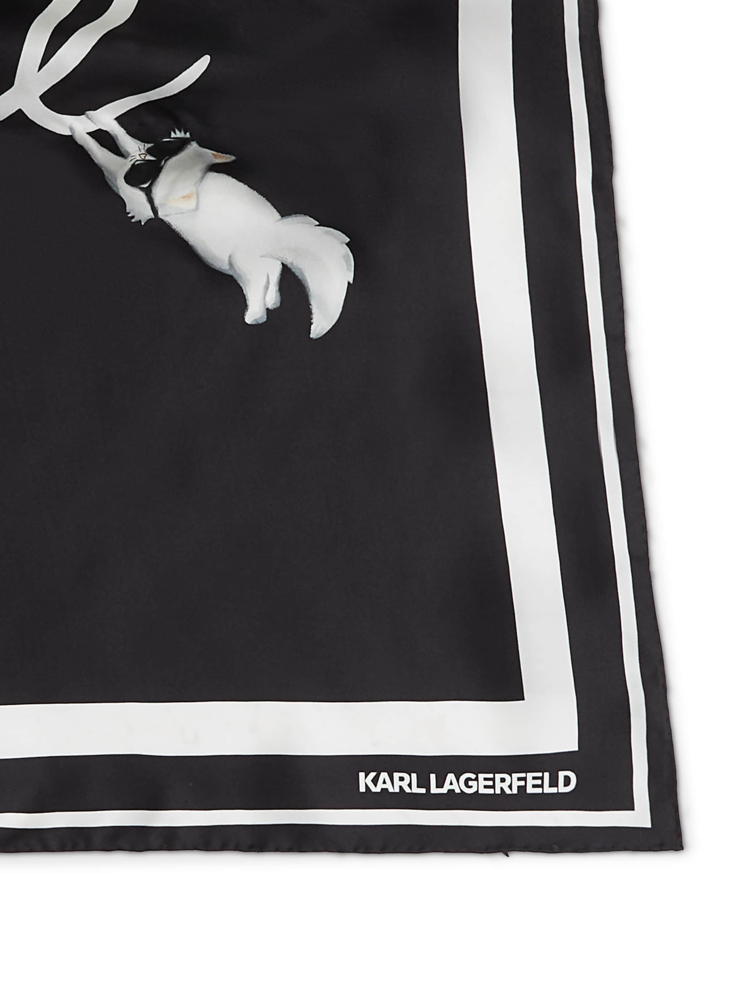 Foulard 'Ikon' Karl Lagerfeld en noir