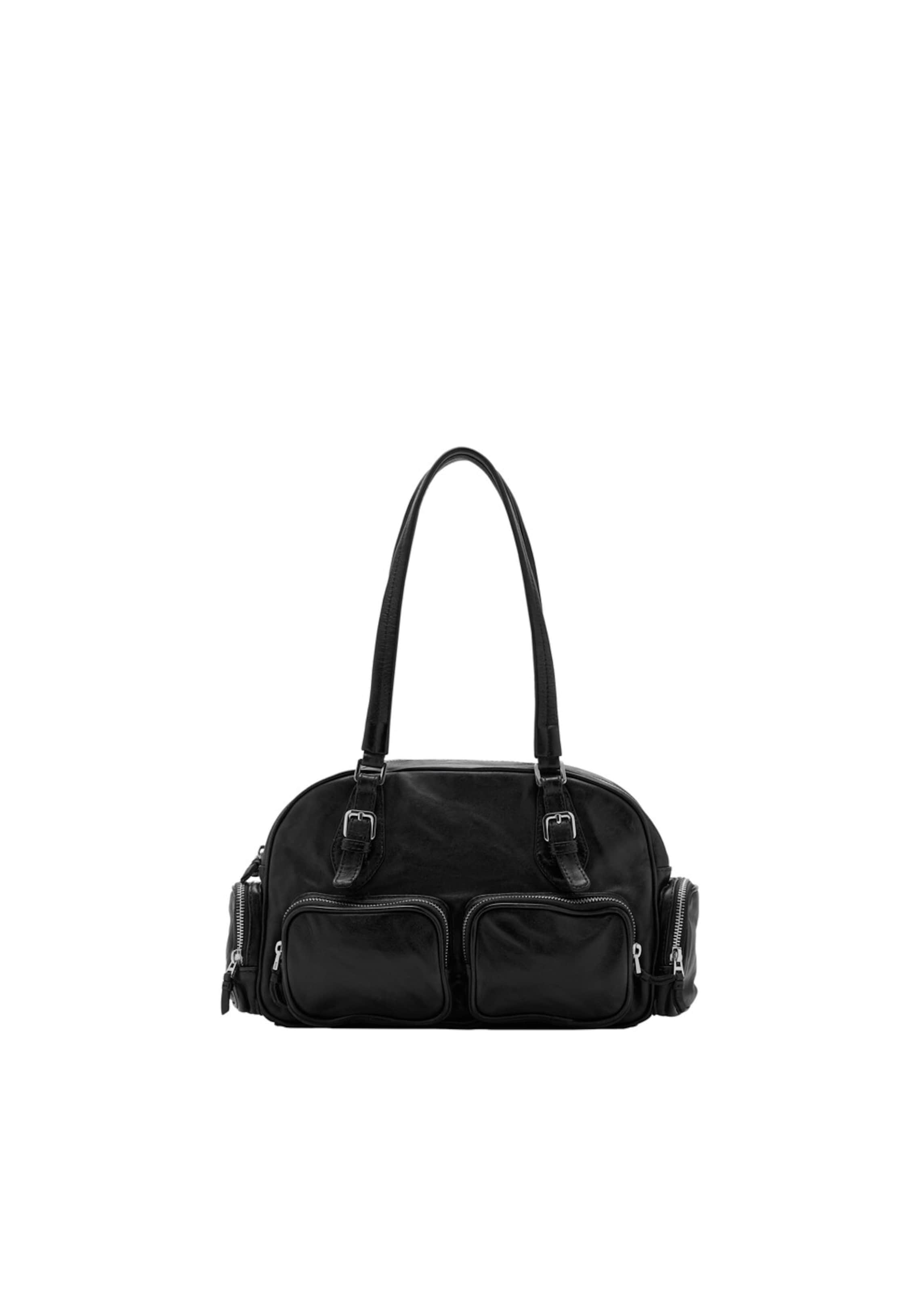 MANGO Schultertasche 'Min Maina' in Schwarz: Vorderseite