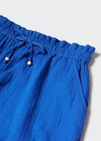 MANGO Normální Kalhoty – modrá