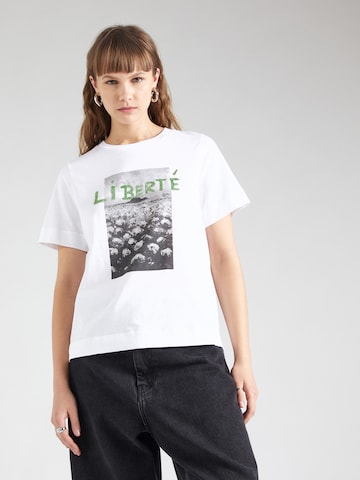 Rich & Royal - Camiseta 'Liberté' en blanco: frente