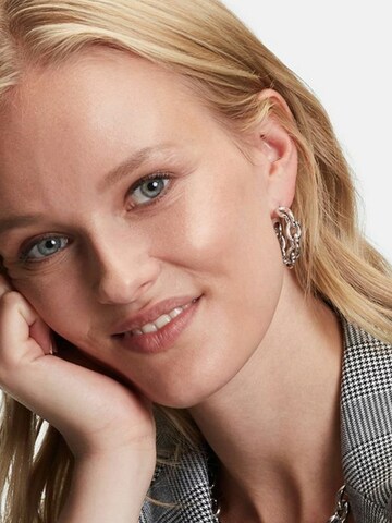 Boucles d'oreilles Tamaris en argent : devant