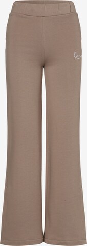 Karl Kani Flared Pants in Beige: front