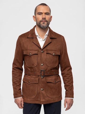 Antioch Between-seasons coat in Brown: front