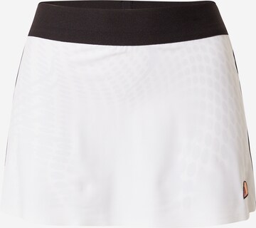 ELLESSE Athletic Skorts in White: front