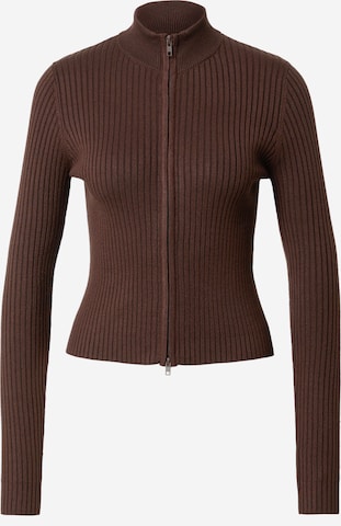 Envii Knit Cardigan 'BLAISE' in Brown: front