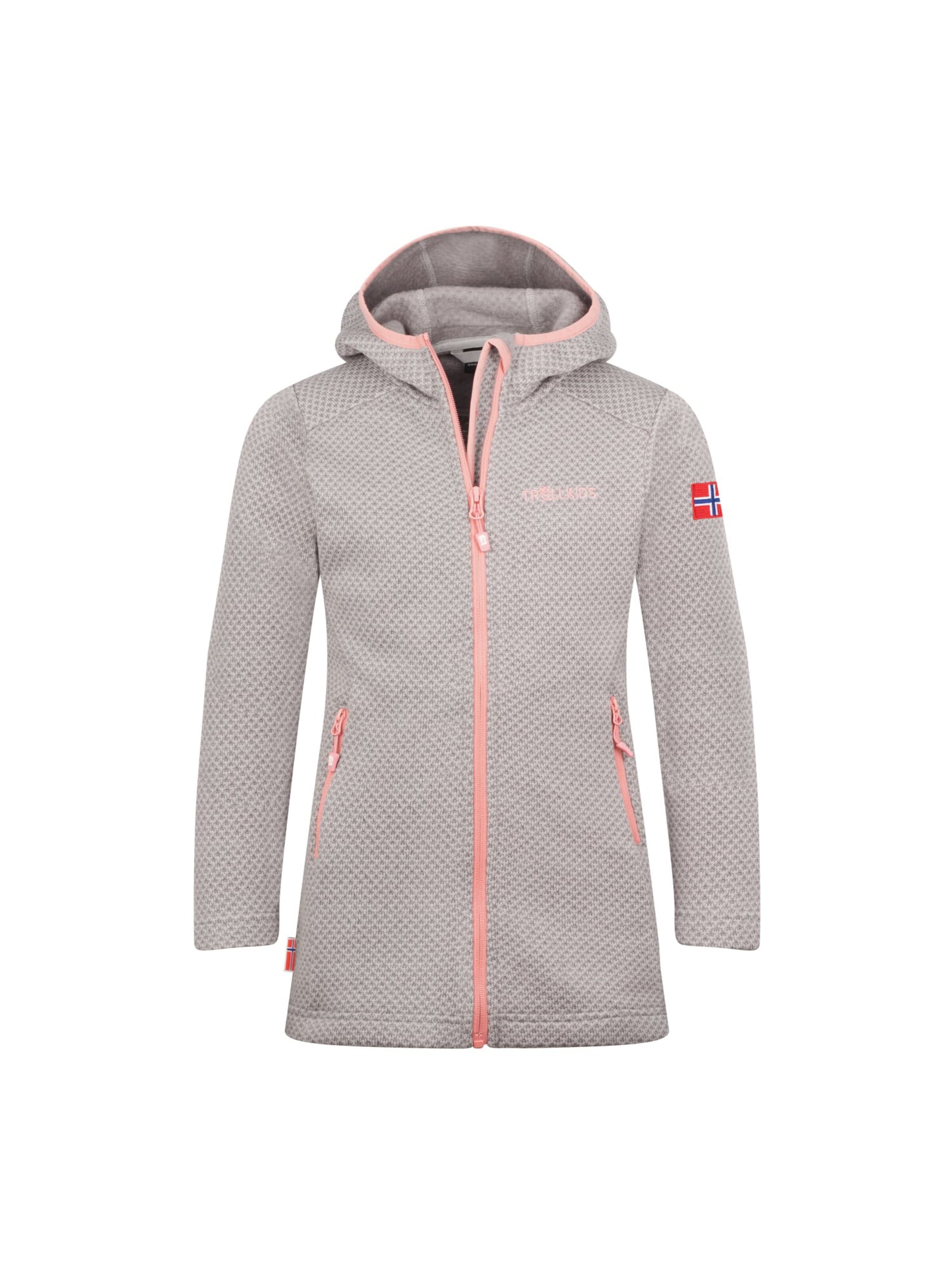 TROLLKIDS Fleece Jacket in Grey: front