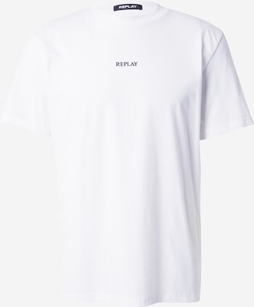 REPLAY Μπλουζάκι σε λευκό: μπροστά