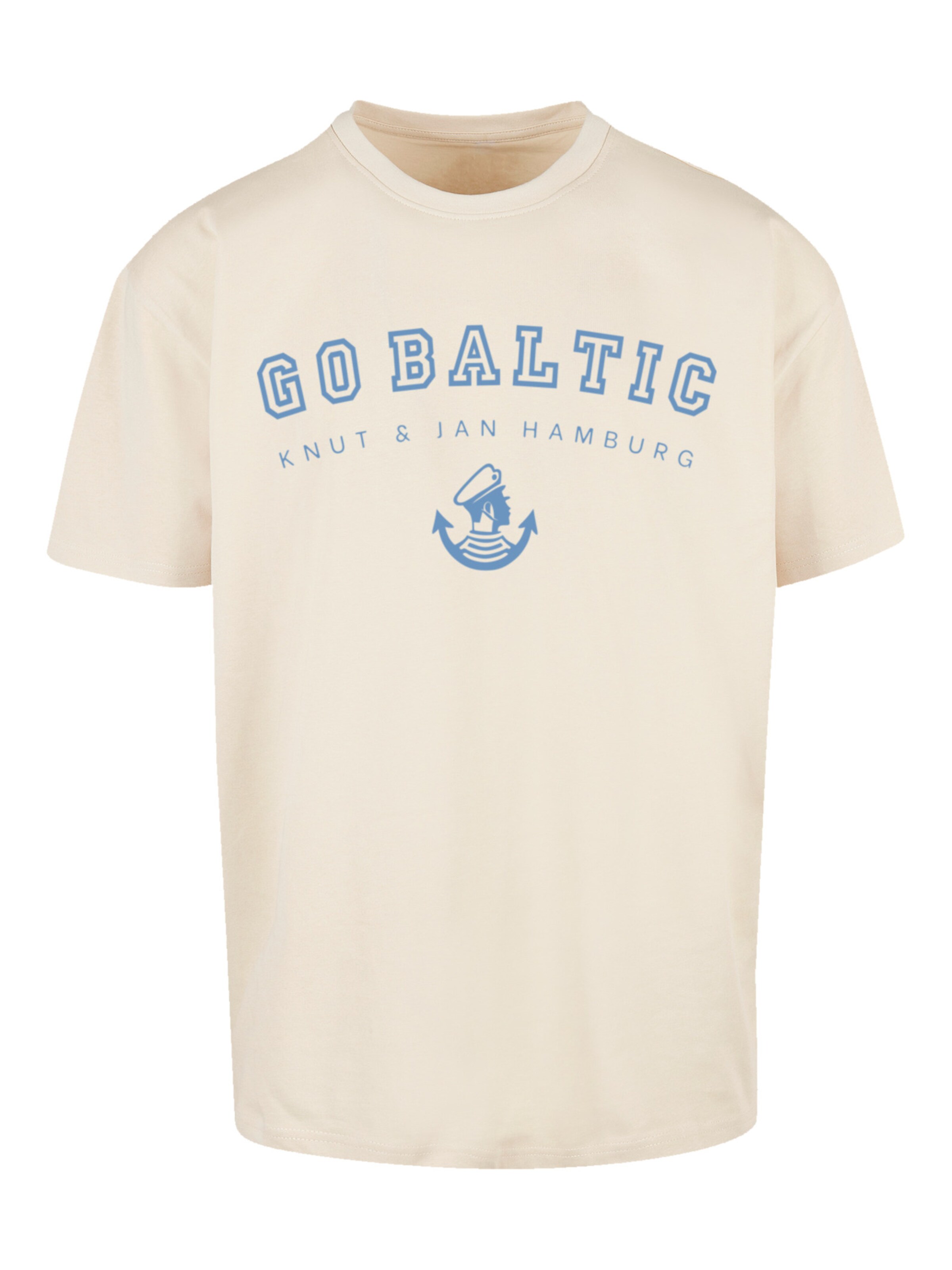 F4NT4STIC Shirt 'Go Baltic Ostsee Knut & Jan Hamburg' in Beige: front