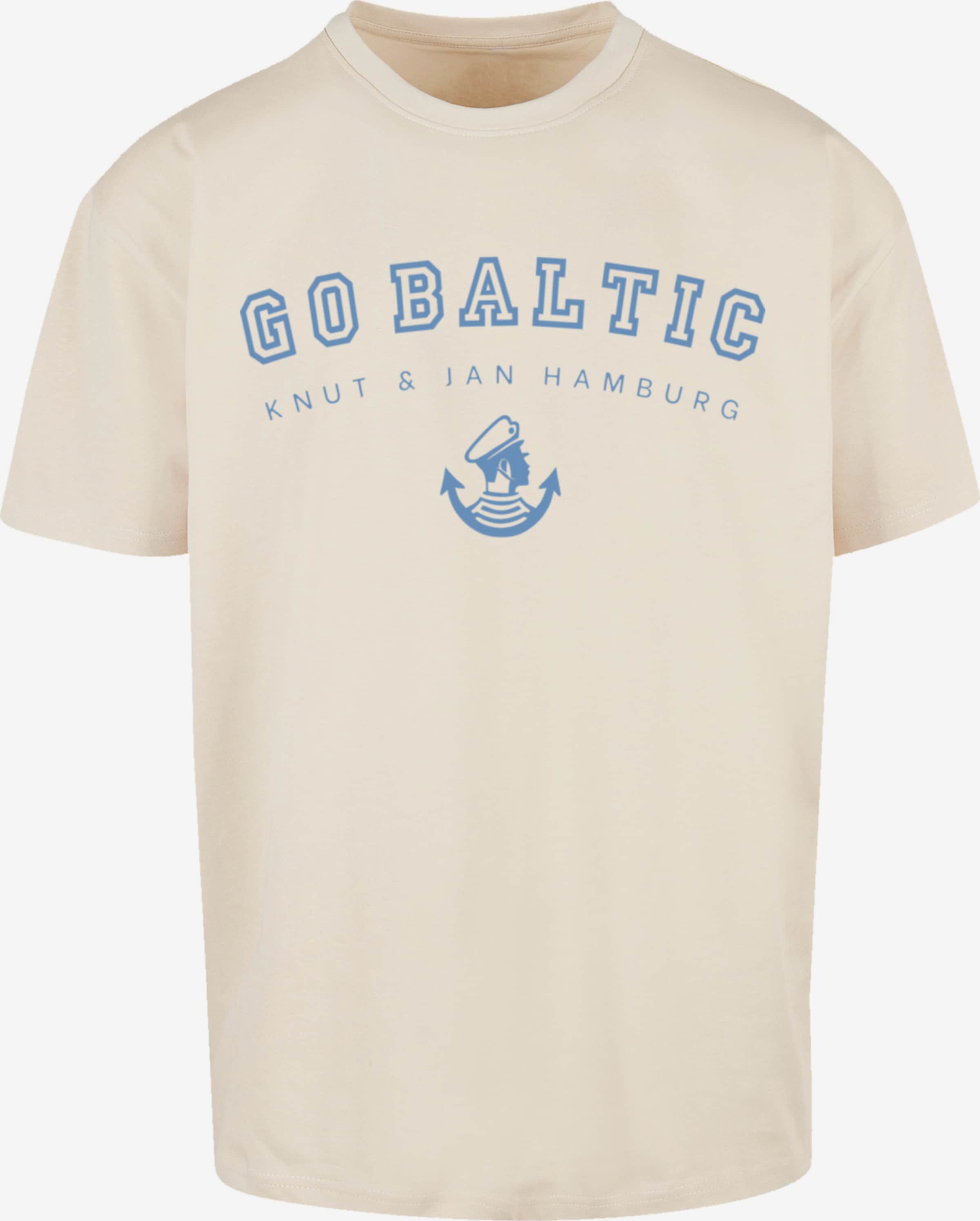 F4NT4STIC Shirt 'Go Baltic Ostsee Knut & Jan Hamburg' in Sand | ABOUT YOU