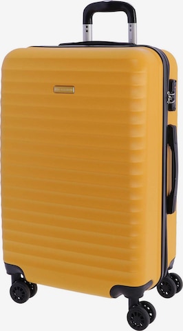 Don Algodon - Carrito 'DON ALGODON Maleta Mediana 23 kg | Maleta de Viaje Rígida con 4 Ruedas Dobles 360º, Candado TSA y Asa Telescópica | Equipaje Resistente al Agua para Viajes en Avión' en amarillo: frente