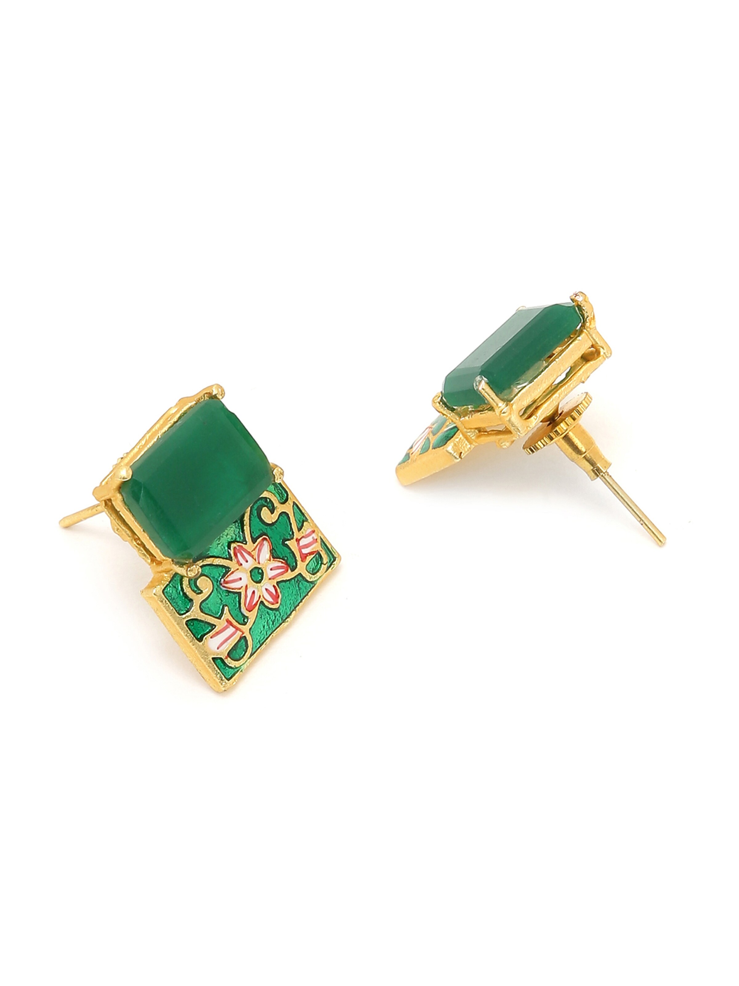 SOHI Øreringe 'Kamala' i grøn