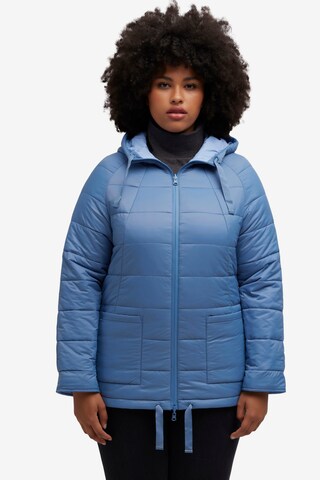 Ulla Popken Between-Season Jacket in Blue: front