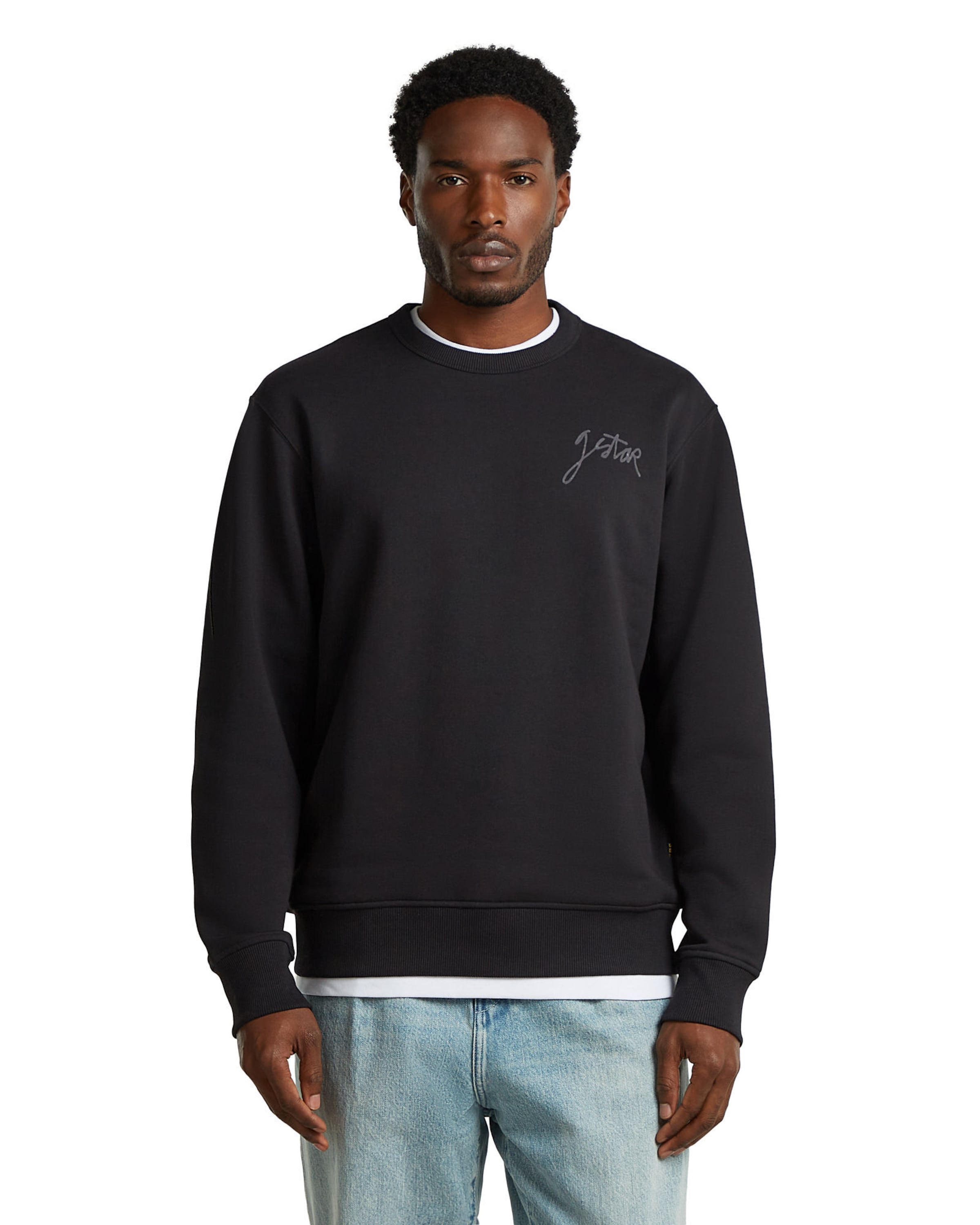 G-STAR Sweatshirt in Black: front