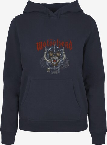 Merchcode Sweatshirt 'Motorhead' in Blauw: voorkant