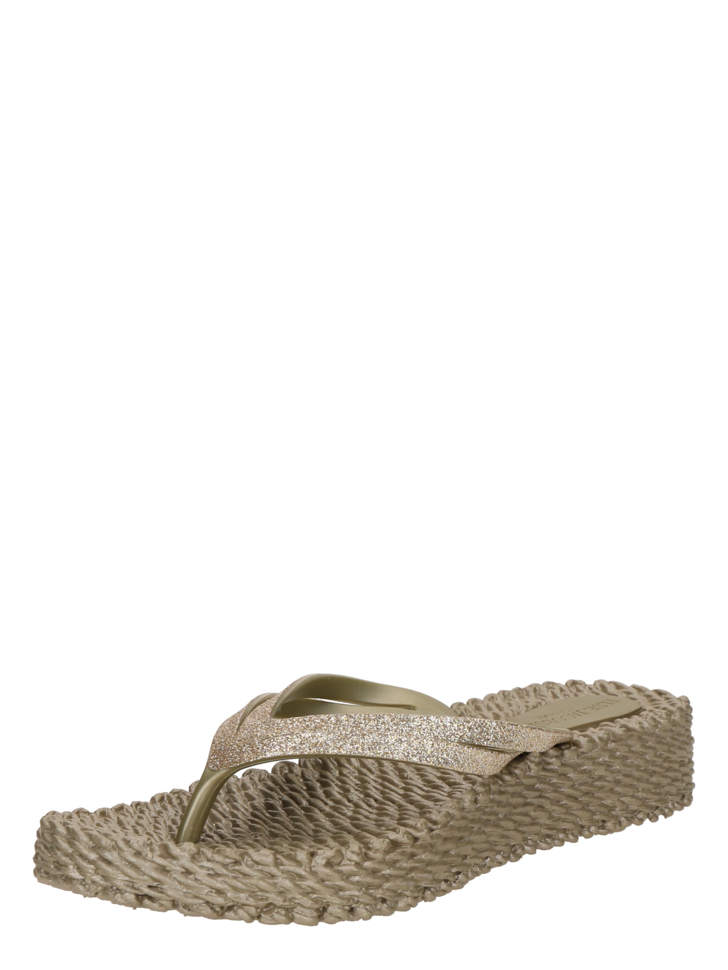 ILSE JACOBSEN Teenslipper 'CHEERFUL13' in Goud: voorkant