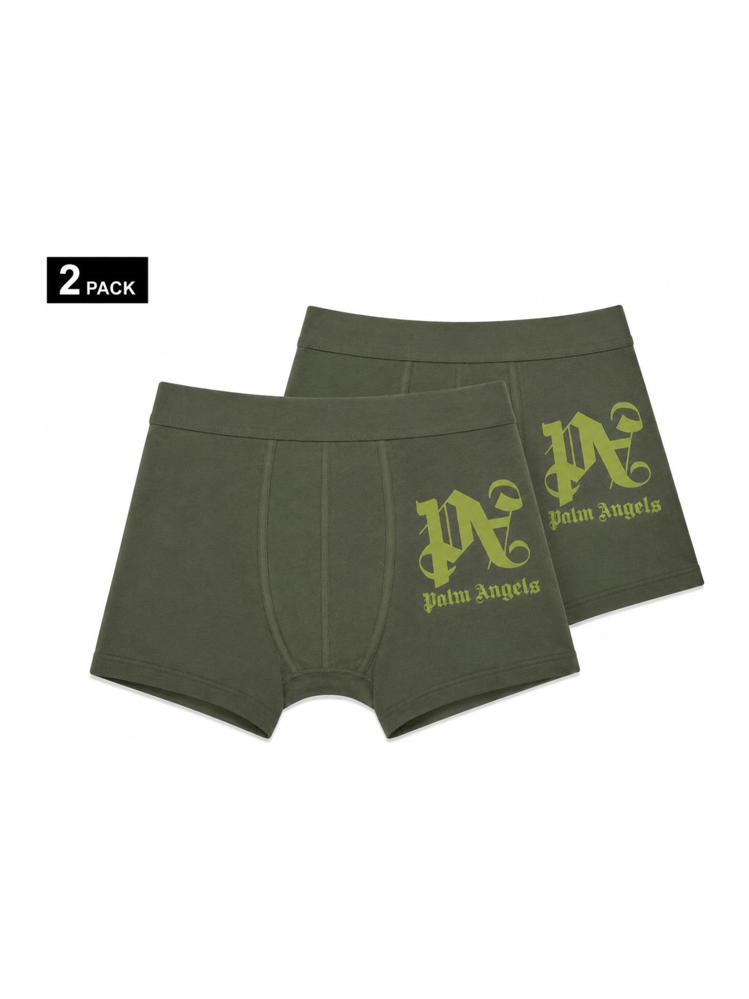 Boxer di Palm Angels in verde: frontale