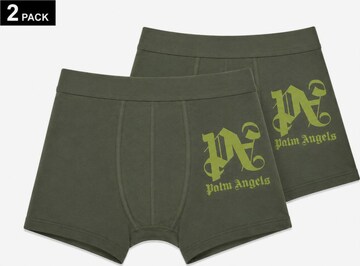 Boxer di Palm Angels in verde: frontale