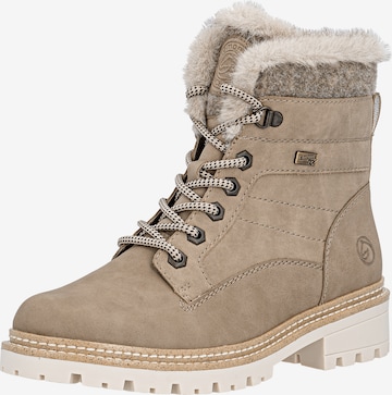 REMONTE Lace-Up Boots 'D0B81' in Beige: front