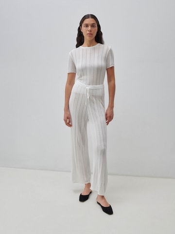 ABOUT YOU x Marie von Behrens Wide leg Pants 'Ruby' in White