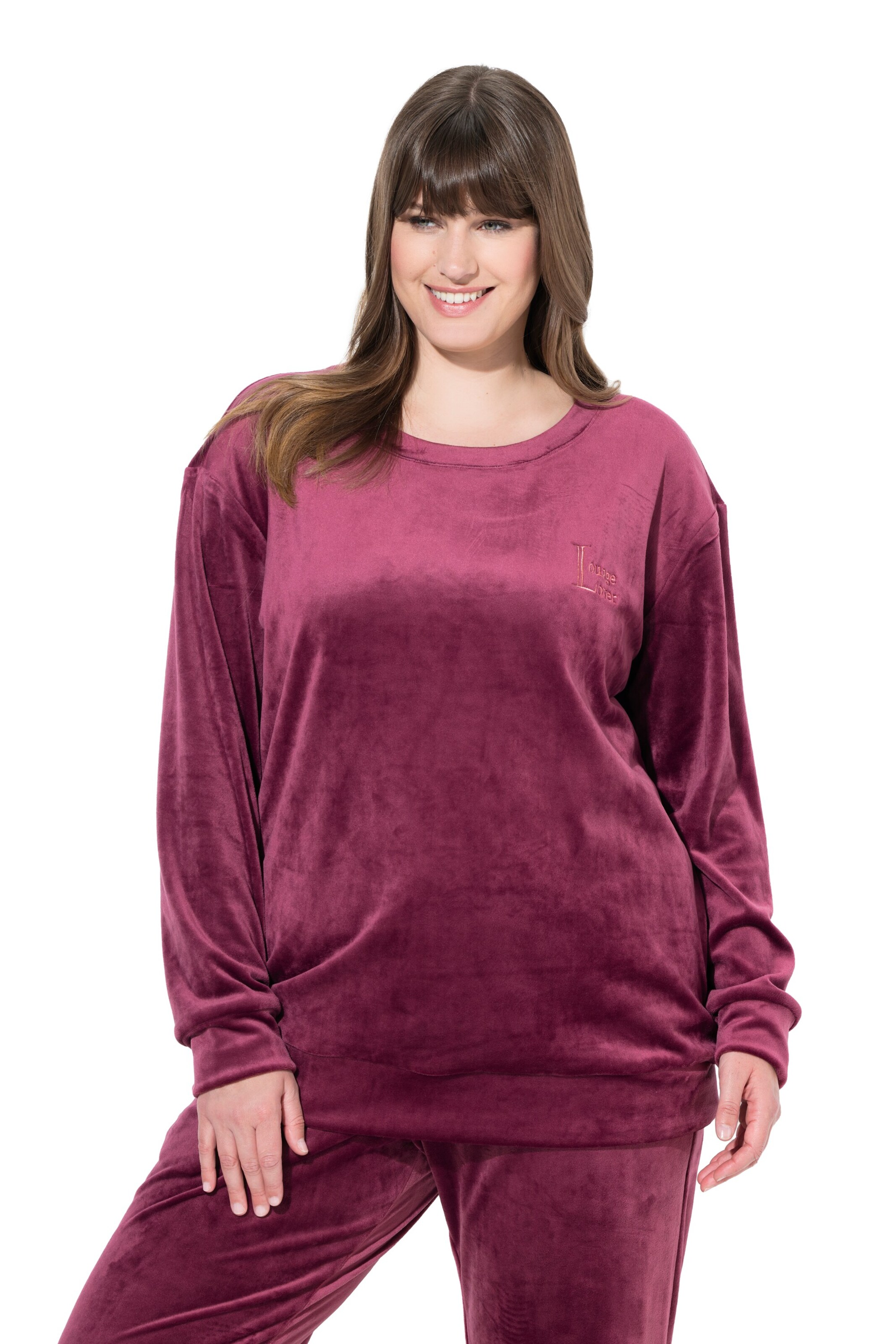 Ulla Popken Sweatshirt in Purple: front