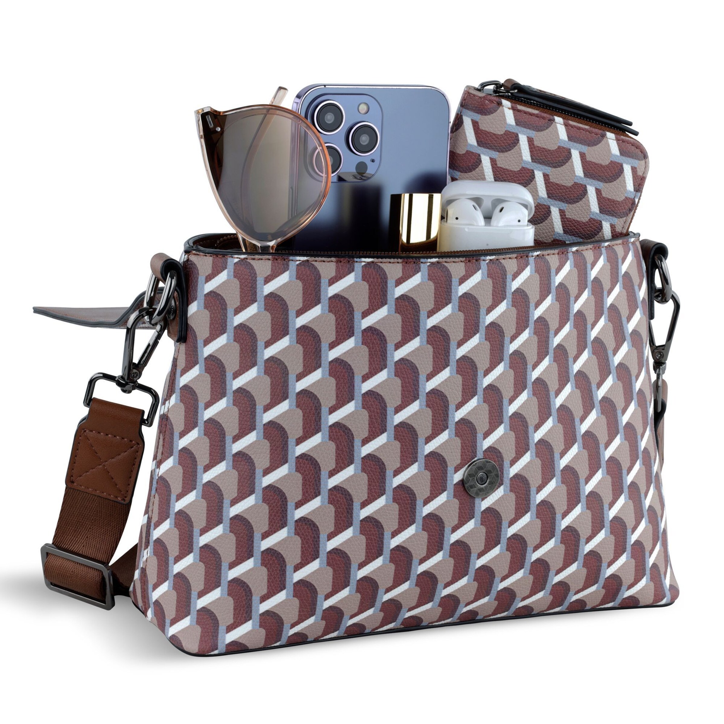 bugatti Schoudertas in Bruin