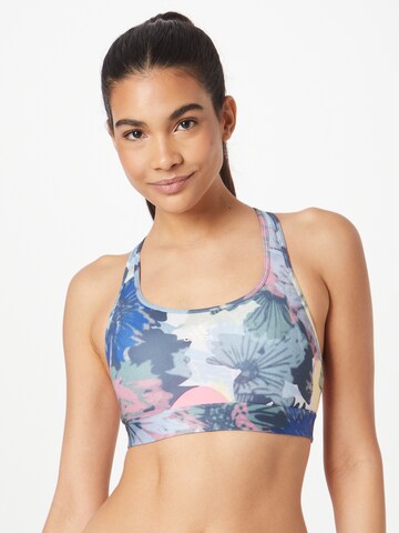 ADIDAS SPORTSWEARBustier Sportski grudnjak 'Powerreact Medium-Support Allover Print' - roza boja: prednji dio