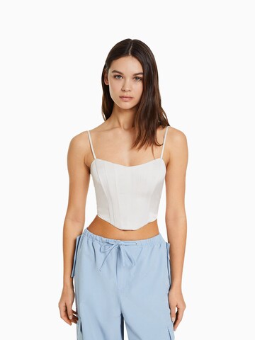 Bershka Top – béžová: přední strana