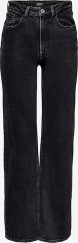 ONLY Wide leg Jeans in Zwart: voorkant