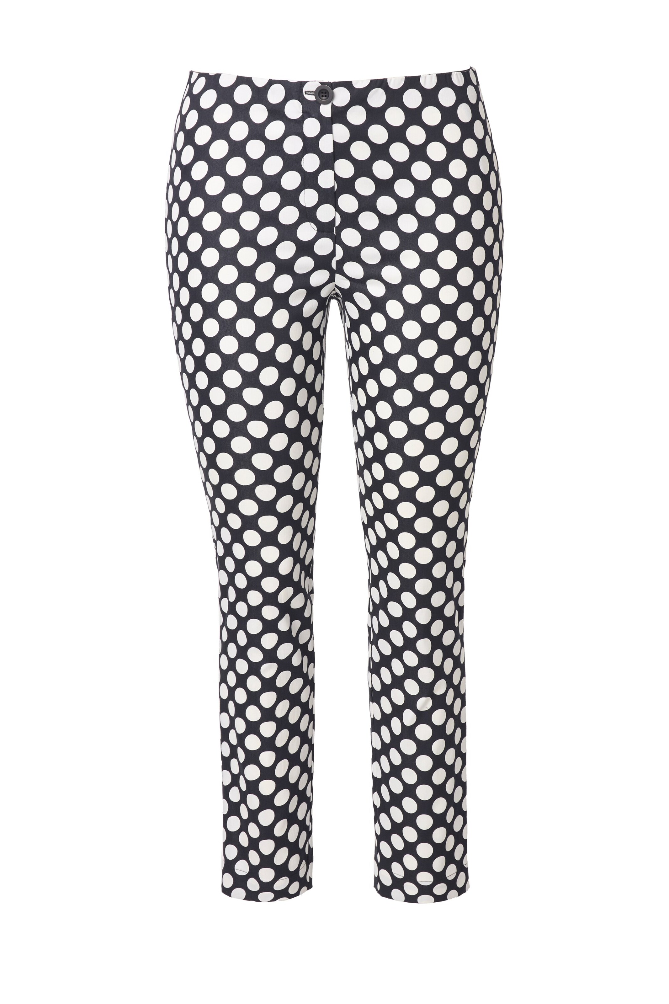 Ulla Popken Trousers in 42/Regular in Black / White, Item view