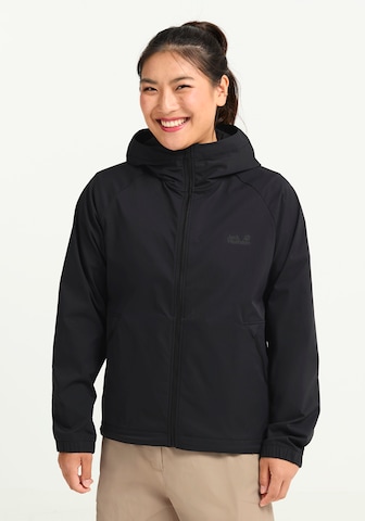 JACK WOLFSKIN Performance Jacket in Black: front