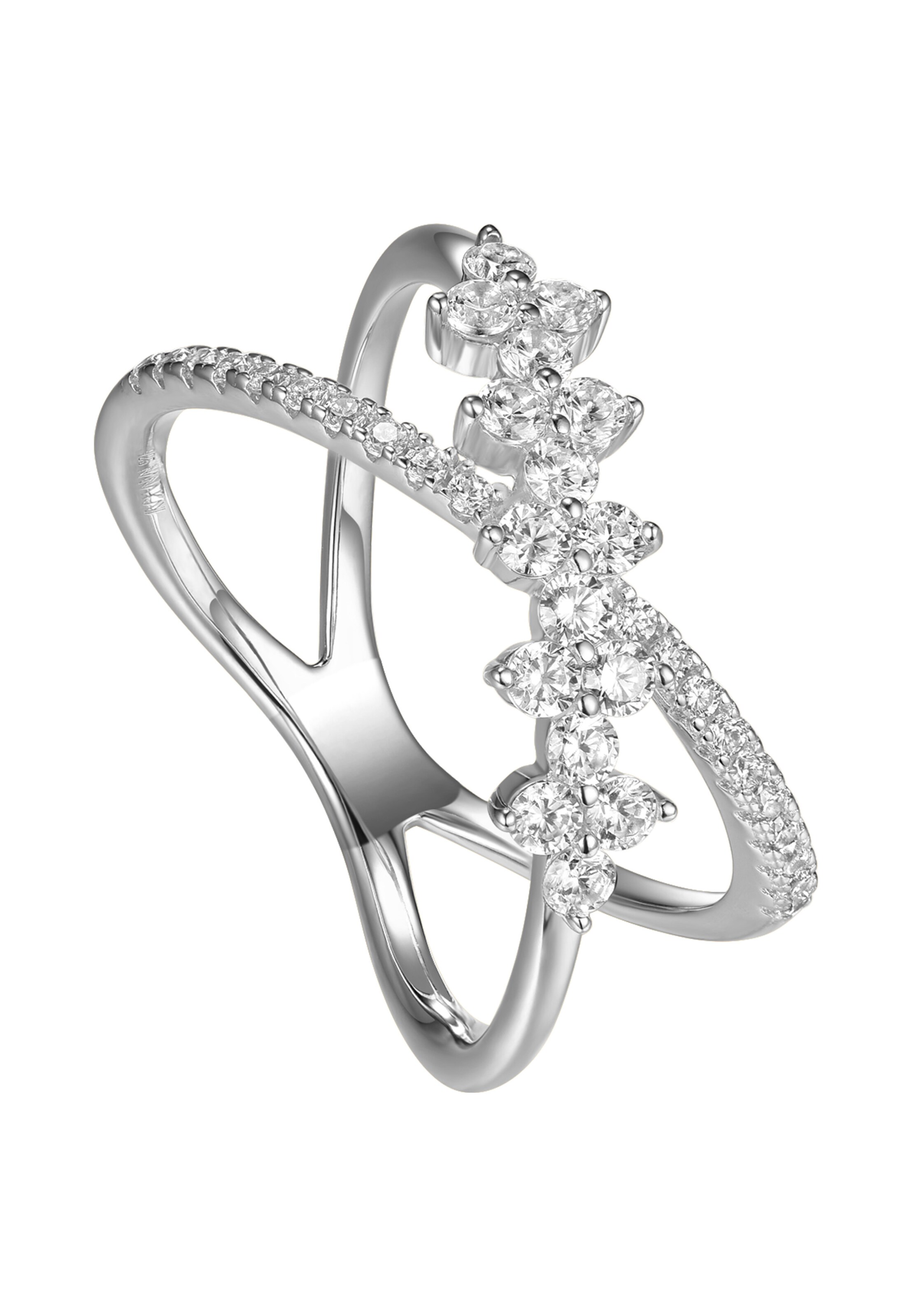 Nana Kay Ring 'Sparkly Couture' in Silver: front