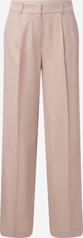 COMMA Wide leg Pleated Pants in Beige: front