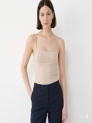 No Matter What Shirt Bodysuit in Beige