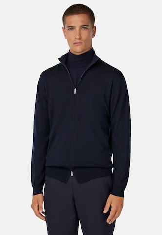 Vestes en maille Boggi Milano en bleu : devant