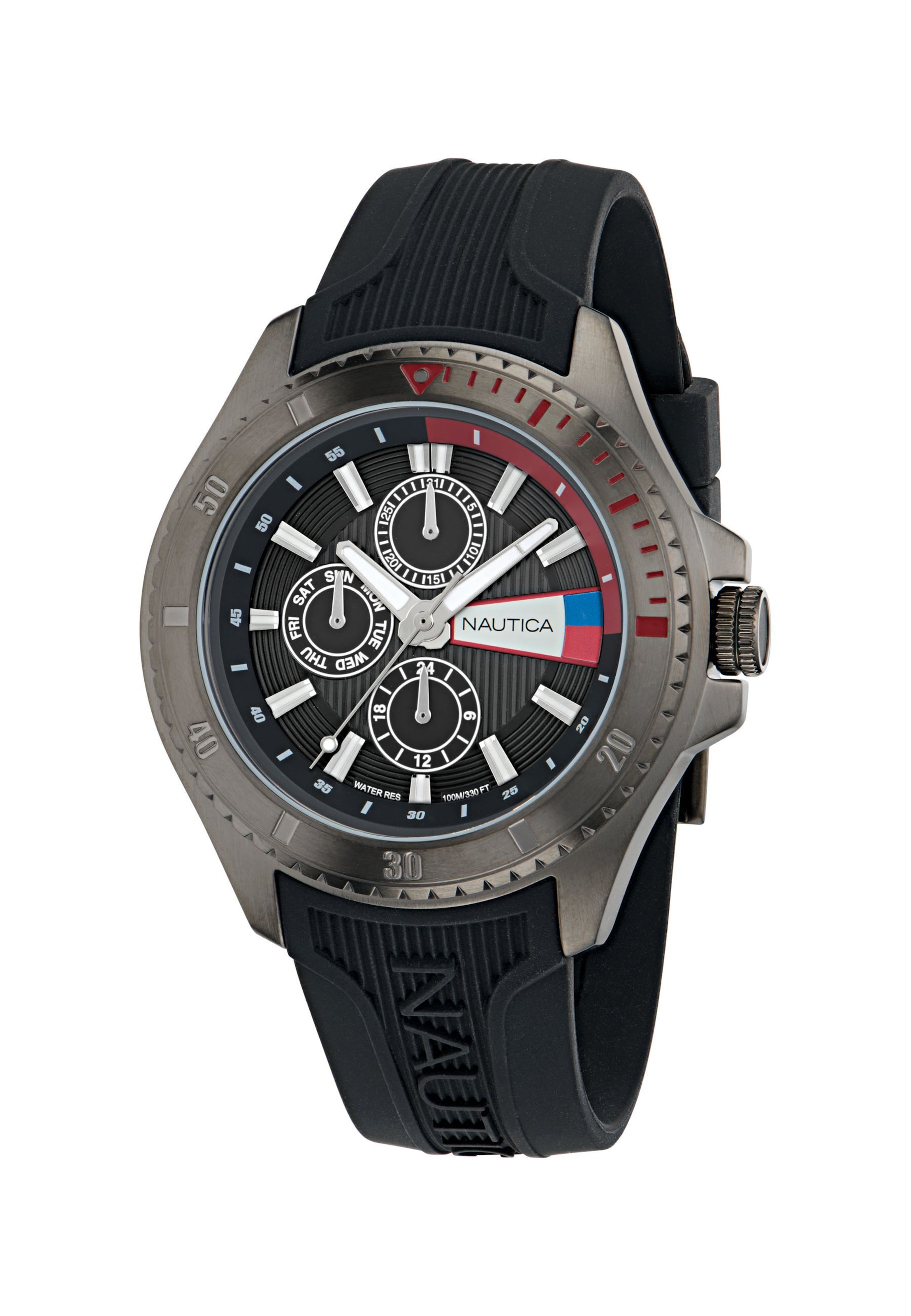 Montre à affichage analogique NAUTICA en noir : devant
