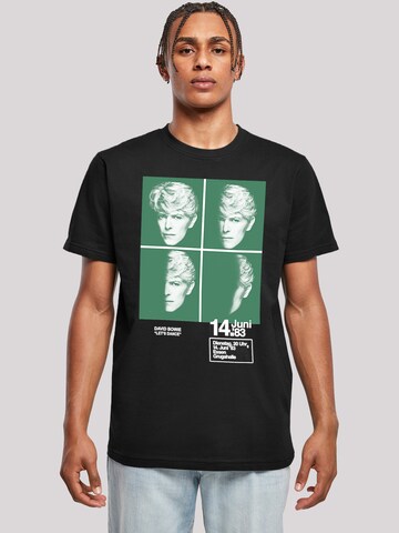 T-Shirt 'David Bowie' F4NT4STIC en noir : devant