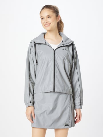 DKNY Performance Athletic Jacket in Silver: front