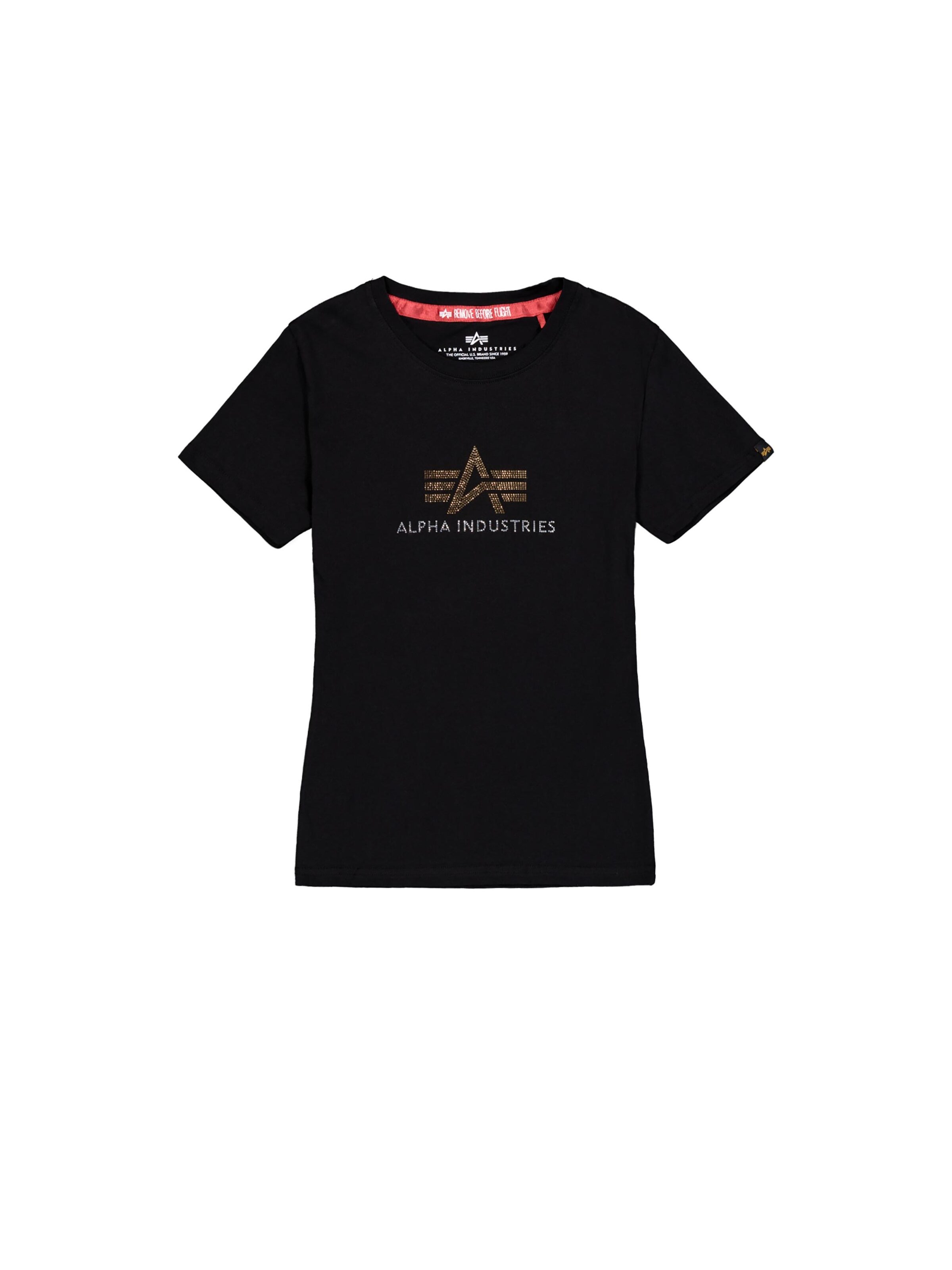 ALPHA INDUSTRIES Shirt 'Crystal'‌‌‌‌‌‌‌‌ in Schwarz: Vorderseite