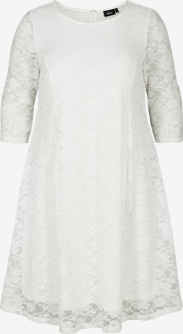 Zizzi Φόρεμα 'EBONNIE' σε λευκό: μπροστά