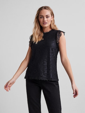 PIECES Blouse 'PCOLLINE' in Black: front