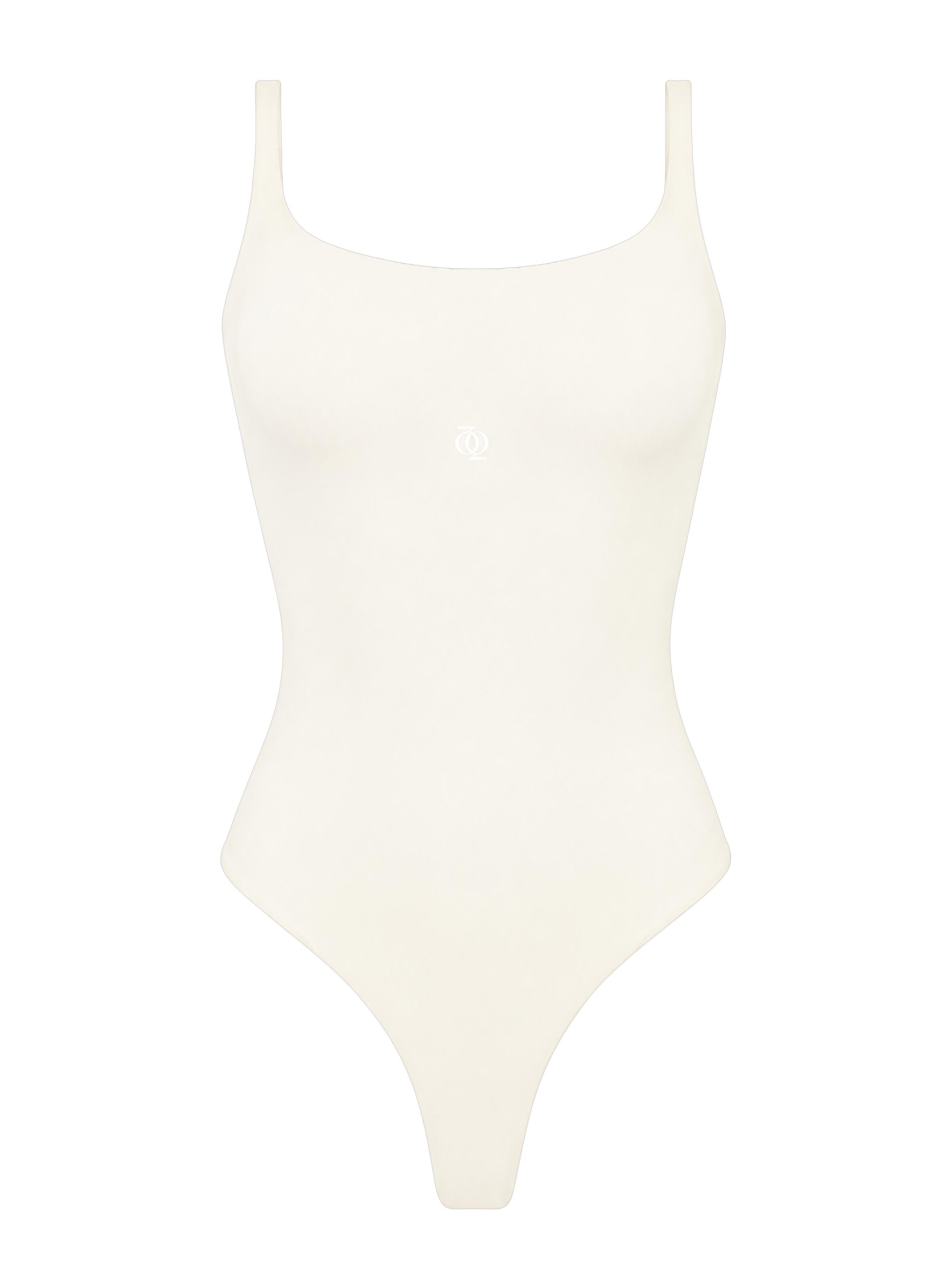 GOD SAVE QUEENS Body 'Second Skin Square-Neck Bodysuit' – béžová: přední strana